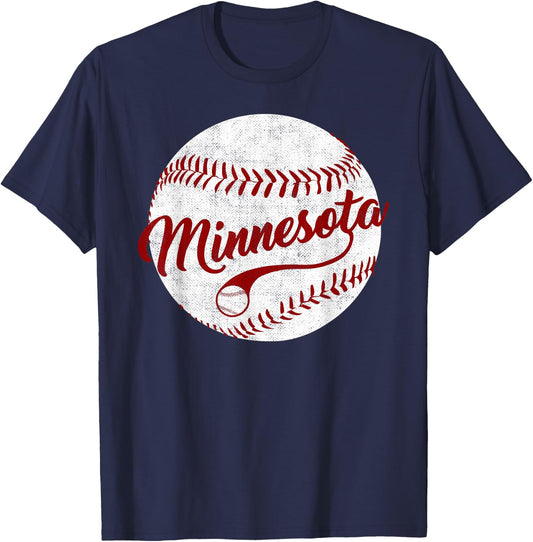 Baseball Minnesota Team Love Twin City National Pastime Men T-Shirt - T-Shirt | Navy