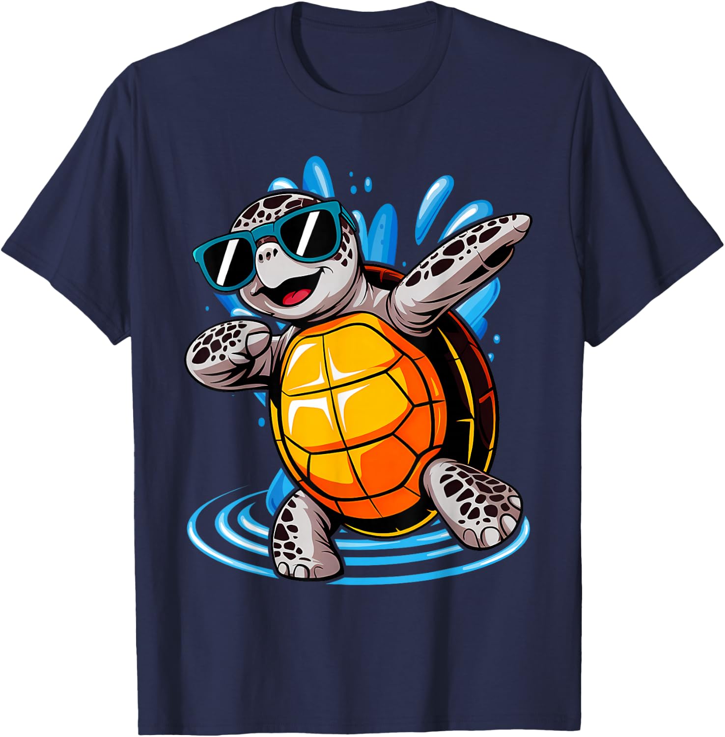 Dabbing Sea Turtles Boys Girls Save Turtles T-Shirt - T-Shirt | Navy