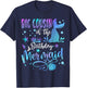 Big Cousin Of The Birthday Mermaid Bday Party Mermaid T-Shirt - T-Shirt | Navy