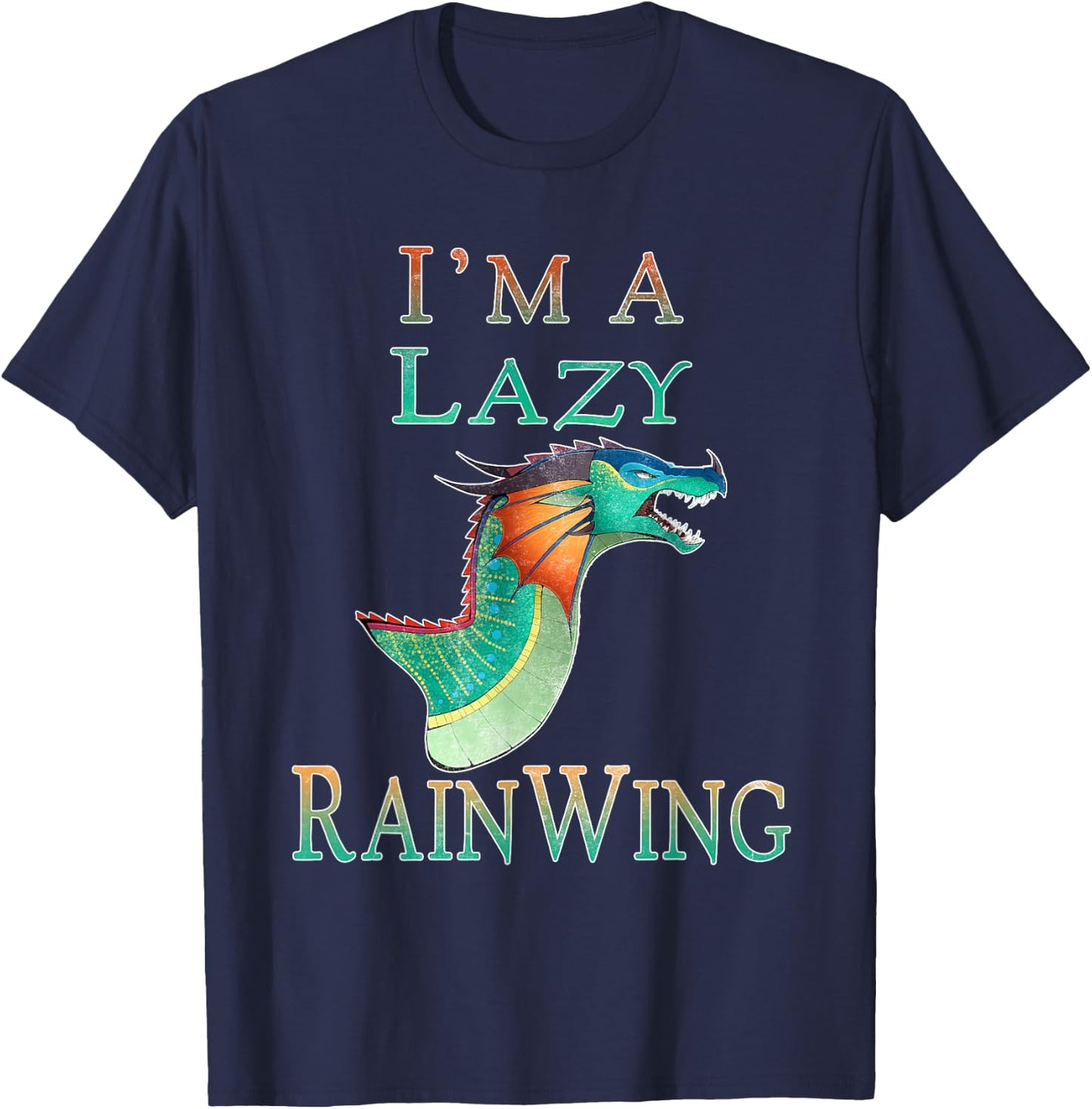 Graphic Art Dragon Funny Pet Magic Lovely Animal I'm Lazy T-Shirt - T-Shirt | Navy