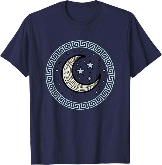 Nyx Goddess of Night Symbol of Greek Mythology T-Shirt - T-Shirt | Navy