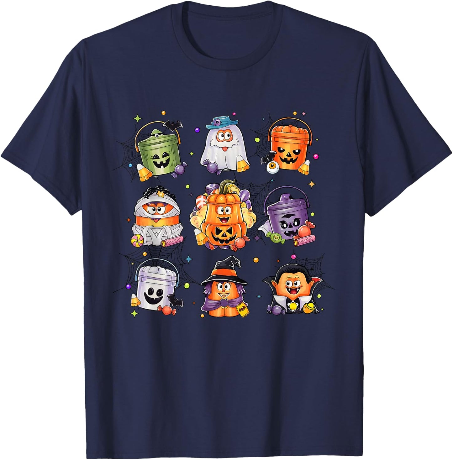 Spooky Nuggets Meal Bucket Halloween Chicken Nugget Spooky T-Shirt - T-Shirt | Navy
