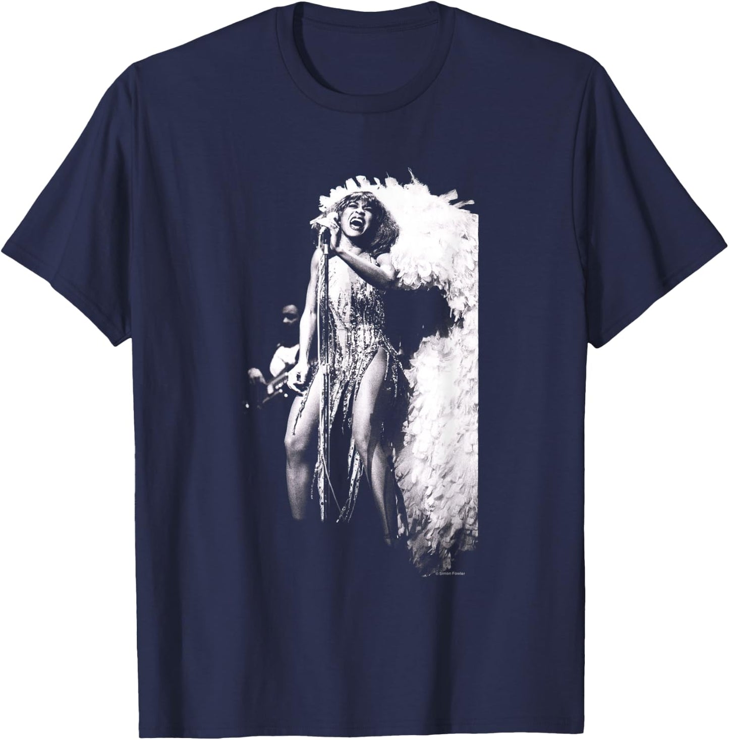 Singer Tina Turner Live On Stage By Simon Fowler T-Shirt - T-Shirt | Navy