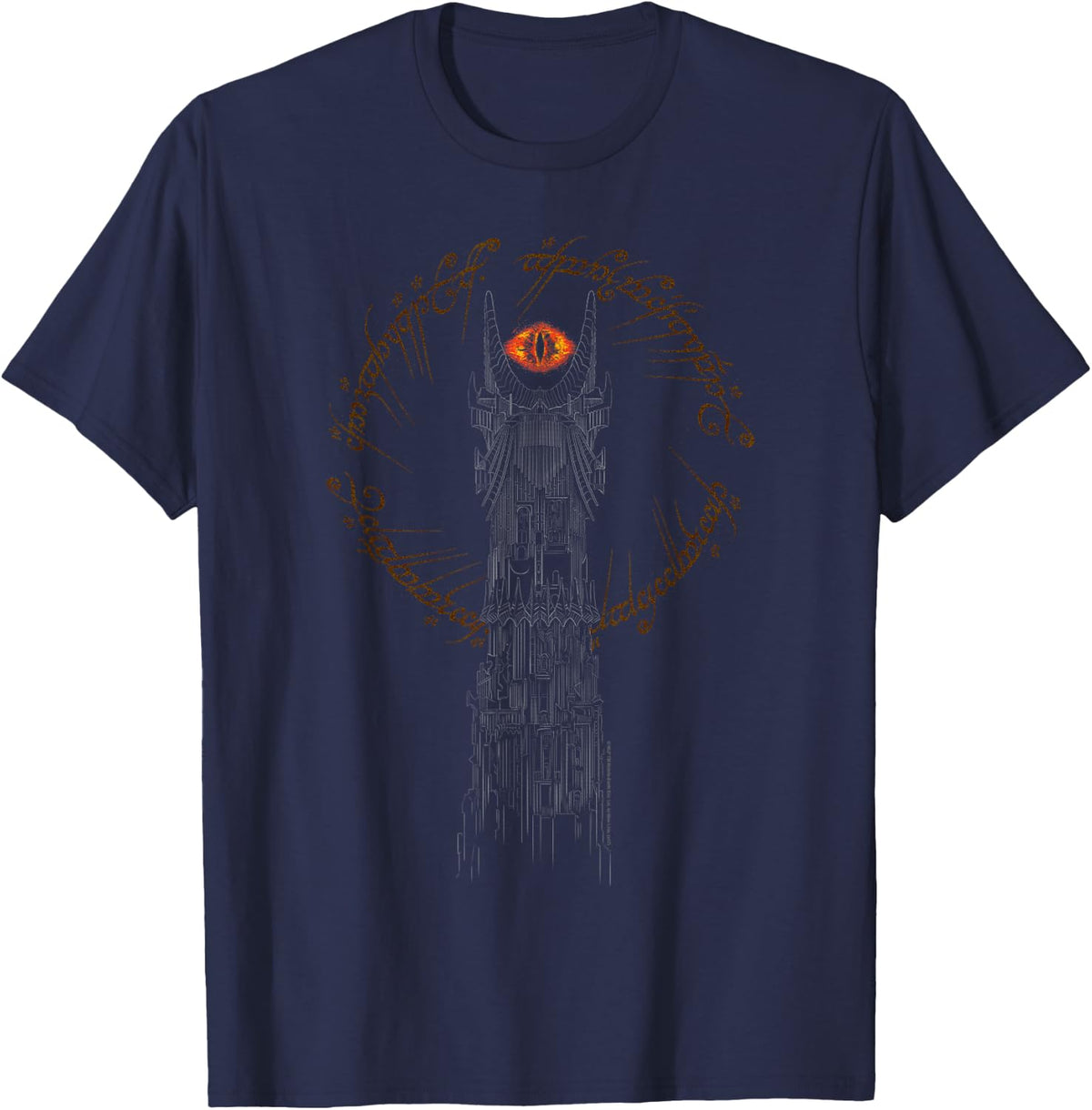 The Lord of the Rings Tower of Mordor T-Shirt - T-Shirt | Navy