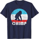 Baby Chimpanzee Chimp Vintage Retro Silhouette Gift T-Shirt - T-Shirt | Navy