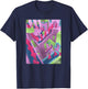 Squid Game Guards Stairs Neon Poster T-Shirt - T-Shirt | Navy
