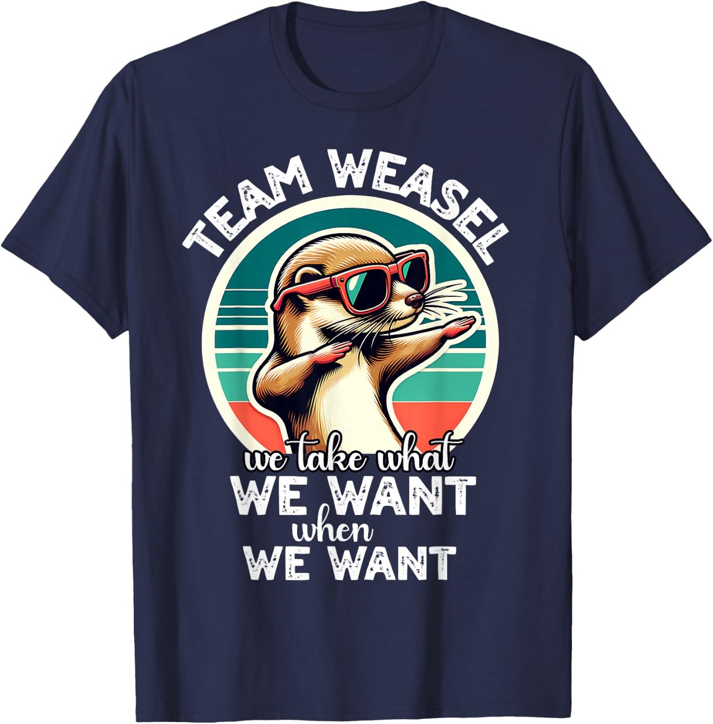 Funny Weasel T-Shirt - T-Shirt | Navy