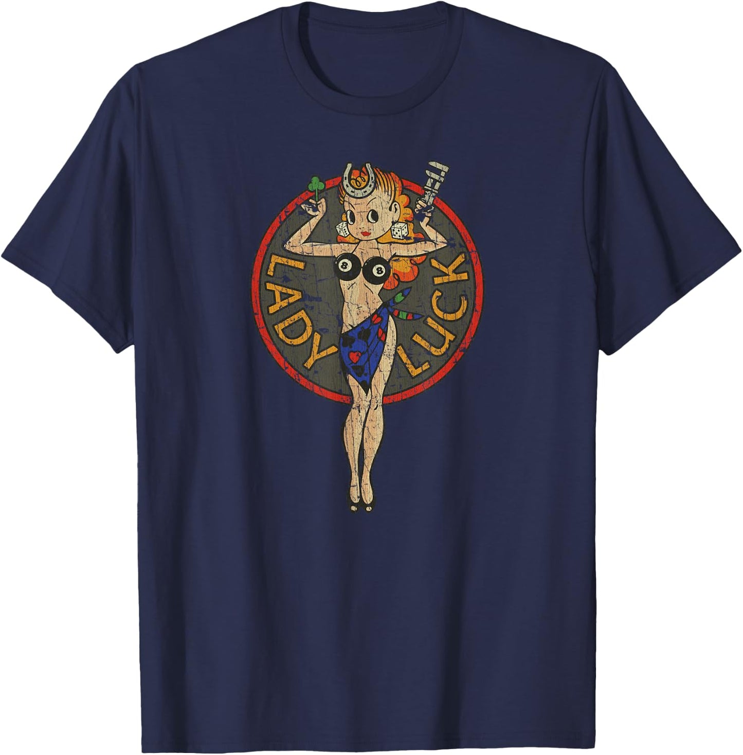 Traditional Lady Luck 1947 T-Shirt - T-Shirt | Navy