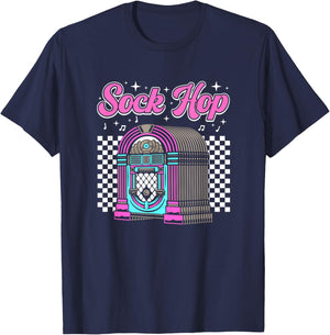 Retro Vintage Sock Hop 1950s Party For Sock Hop Dancers T-Shirt - T-Shirt | Navy
