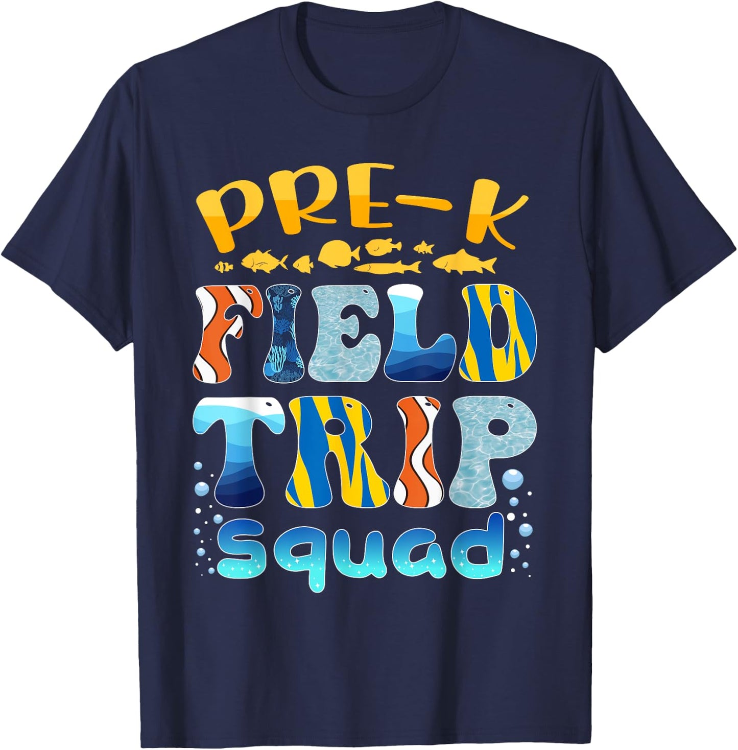 Pre-K Aquarium Field Trip Squad Pre-K Field Day T-Shirt - T-Shirt | Navy