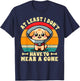 Funny PE Injury Gift Replacement Surgery Surgery Recovery Cute Dog At Least I Don't Have To Wear Cone Black Short Sleeve T-Shirt - T-Shirt | Navy