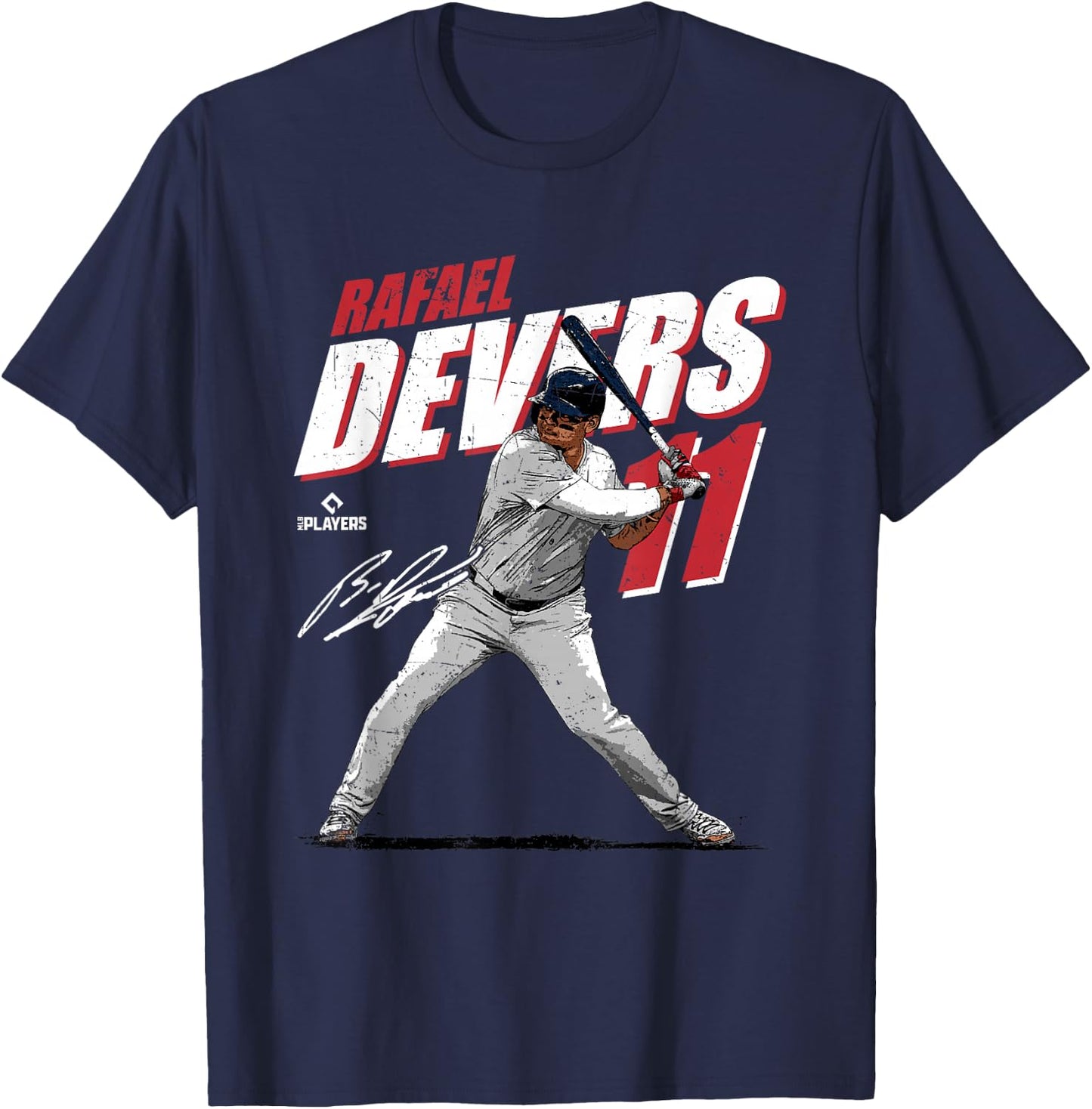 Rafael Devers | Boston Baseball Players | MLBRDS3001 T-Shirt - T-Shirt | Navy