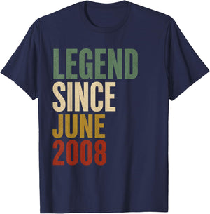 18 Years Old Legend Since May 2008 18th Birthday Gifts T-Shirt - T-Shirt | Navy