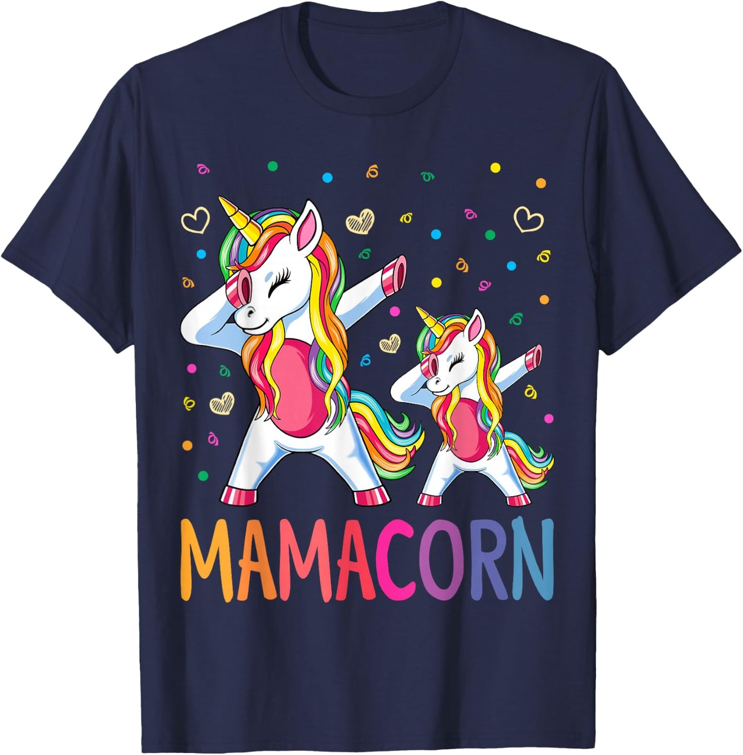 Funny Mamacorn Unicorn Costume Mom Mother's Day T-Shirt - T-Shirt | Navy