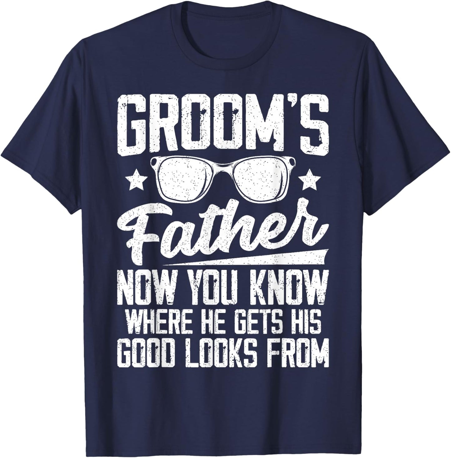 Father of the Groom Wedding Costume Groom's Father T-Shirt - T-Shirt | Navy