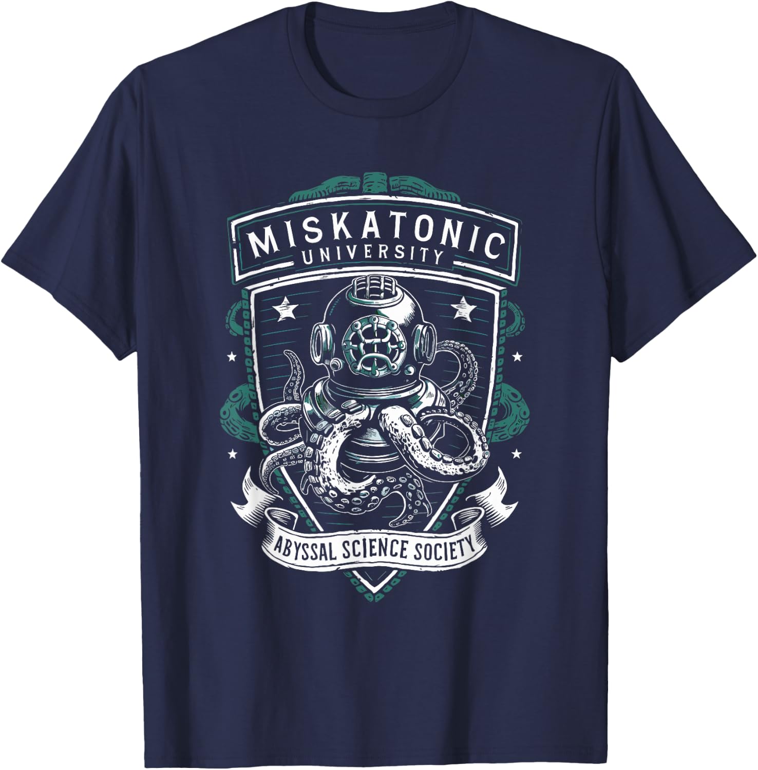 Miskatonic University Abyssal Science Society, Cthulhu T-Shirt - T-Shirt | Navy