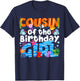 Cousin Under Sea Birthday Party Girl Ocean Sea Animals Theme T-Shirt - T-Shirt | Navy