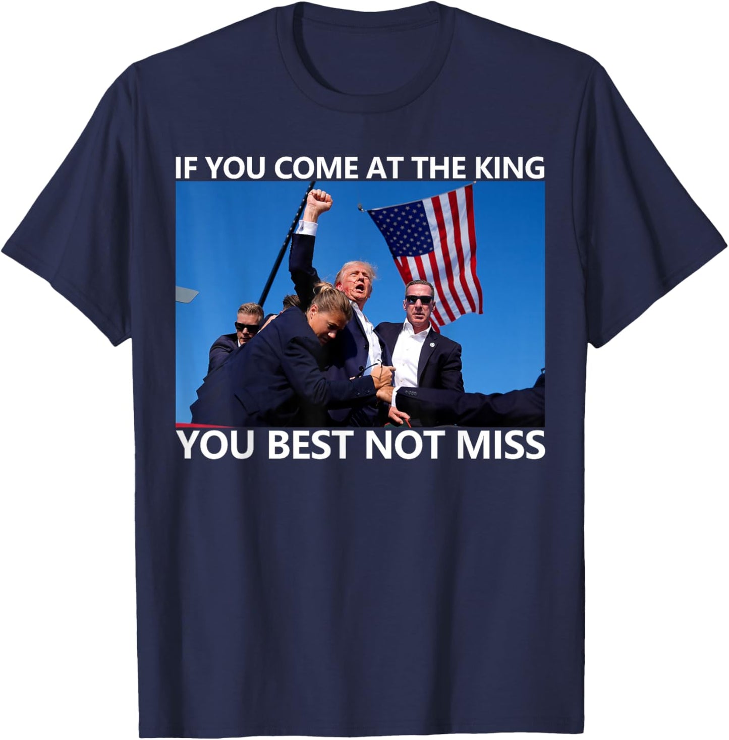 If You Come at The King You Best Not Miss T-Shirt - T-Shirt | Navy