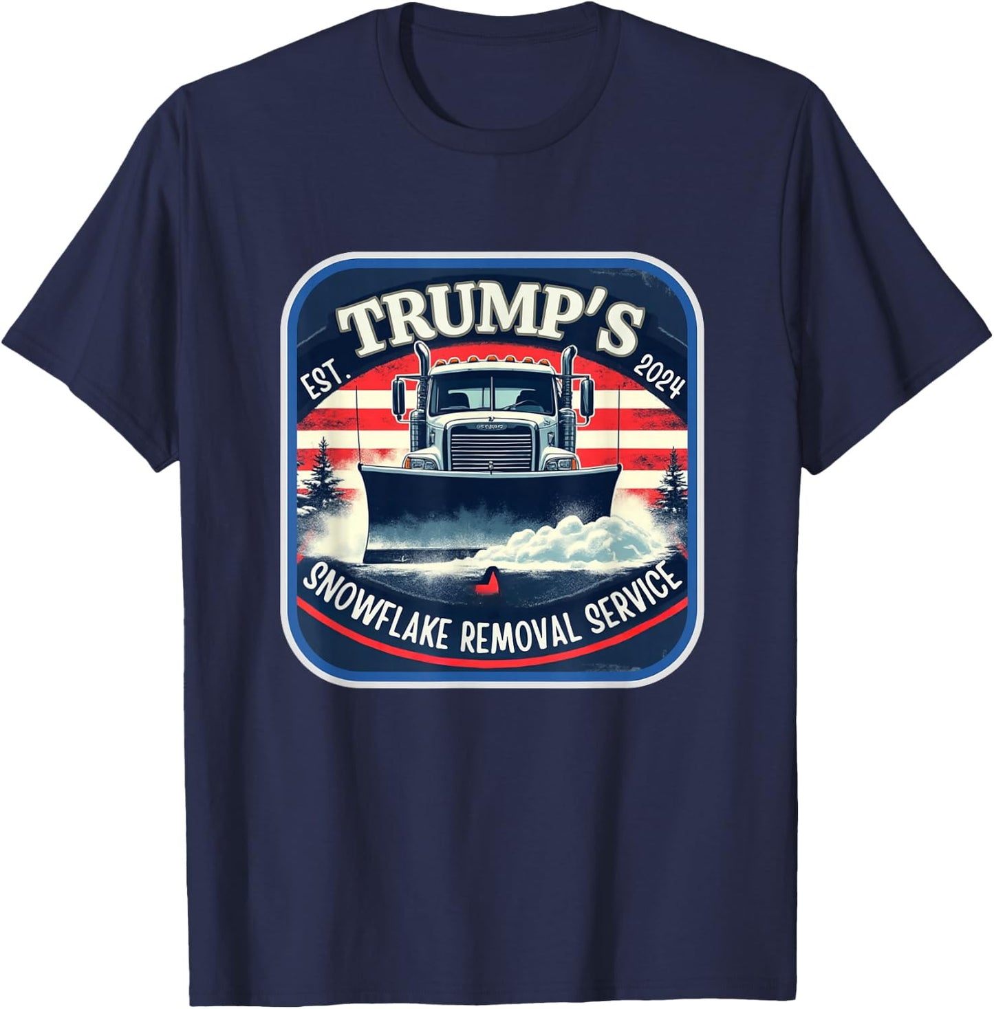 Milwaukee Trump's Snowflake Removal Service Funny Trump 2024 T-Shirt - T-Shirt | Navy