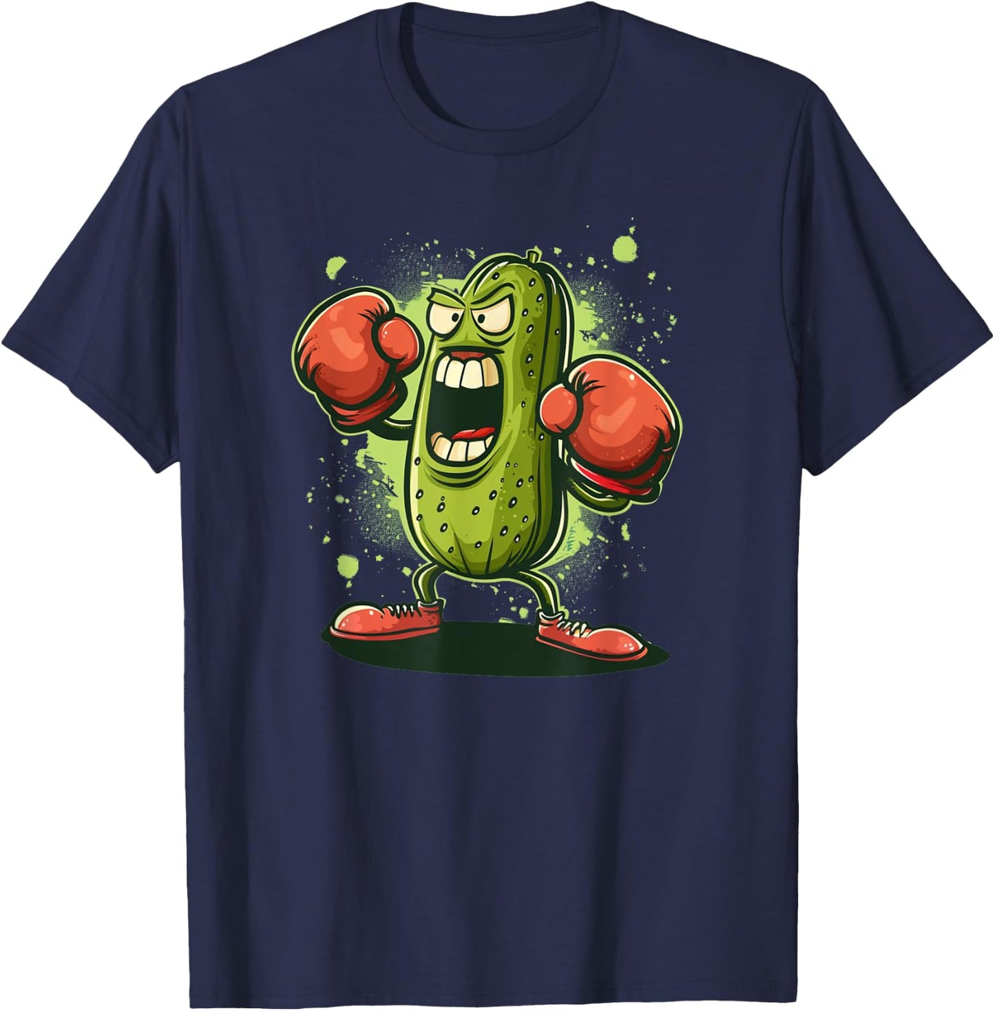 Pretty funny Pickle Outfit with boxing Gloves T-Shirt - T-Shirt | Navy