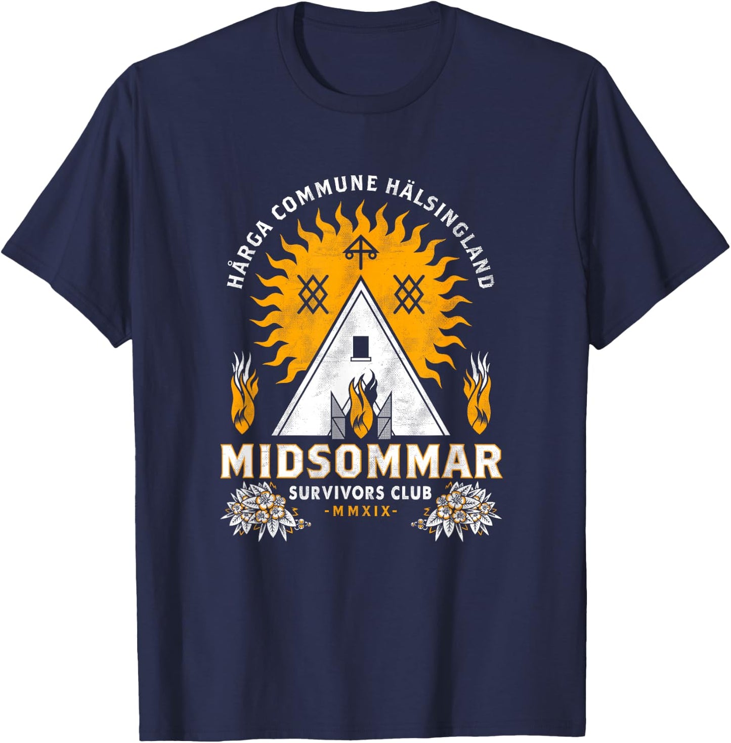 Midsommar Survival Club - Scary Horror - Summer Festival T-Shirt - T-Shirt | Navy