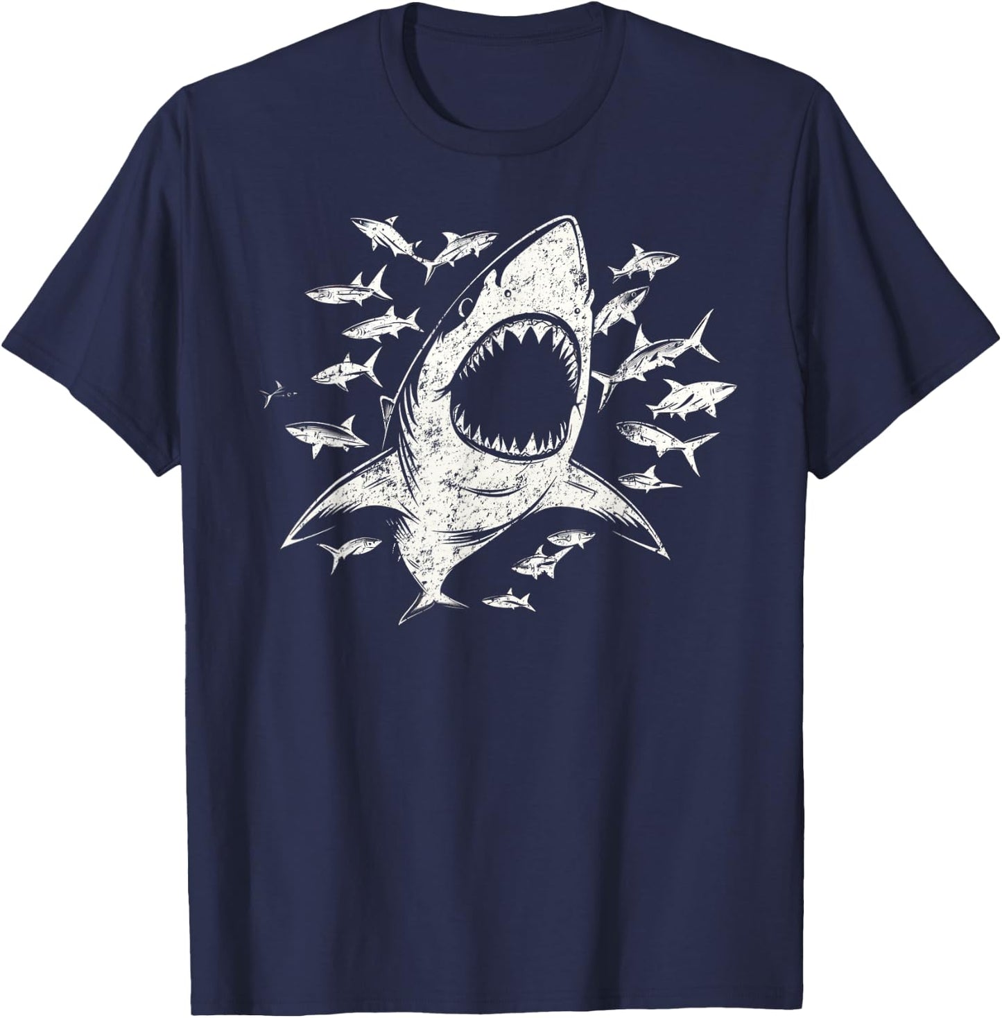 White Shark Lover Marine Biology Animal Science T-Shirt - T-Shirt | Navy