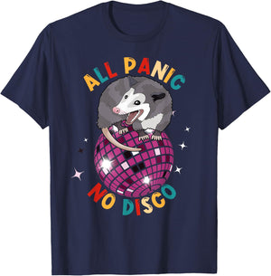Opossum All Panic No Disco Funny Possum Scream Men Women Kid T-Shirt - T-Shirt | Navy