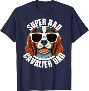 Cavalier King Charles Spaniel Dad Funny Father’s Day T-Shirt - T-Shirt | Navy