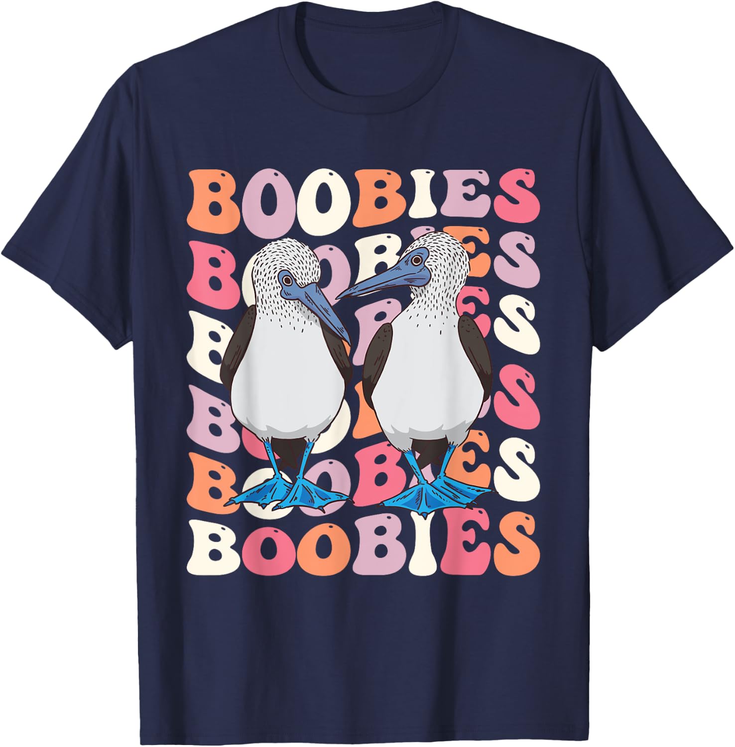 Boobies Cute Bird T-Shirt - T-Shirt | Navy