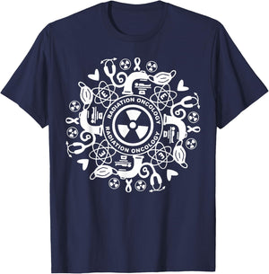 Retro Radiation Oncology Radiation Therapist Oncology Tech T-Shirt - T-Shirt | Navy