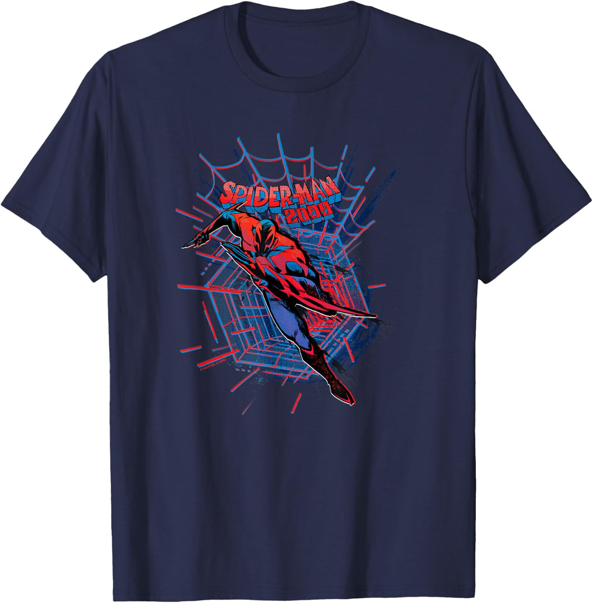 Marvel Spider-Man Across The Spider-Verse Part 1 2099 T-Shirt - T-Shirt | Navy