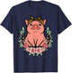 Pig Leopard Bandana Hog Farm Animal Mom Women Girls Kids T-Shirt - T-Shirt | Navy