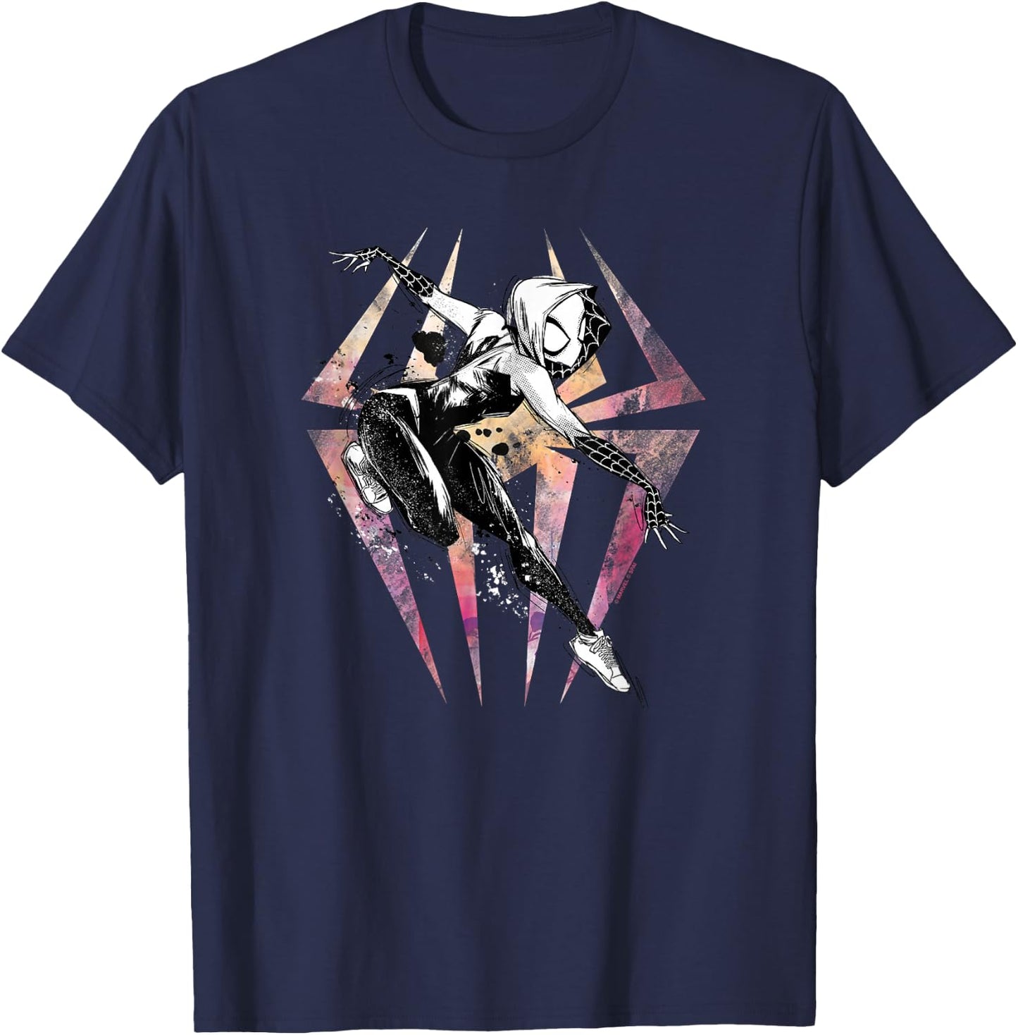Marvel Spider-Man Across The Spider-Verse Part 1 Gwen T-Shirt - T-Shirt | Navy