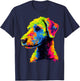 Bedlington Terrier Face Colorful Dog Lover Cute Puppy Black Women Kids T-Shirt - T-Shirt | Navy