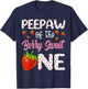 Peepaw Of The Berry Sweet One Strawberry First Birthday T-Shirt - T-Shirt | Navy