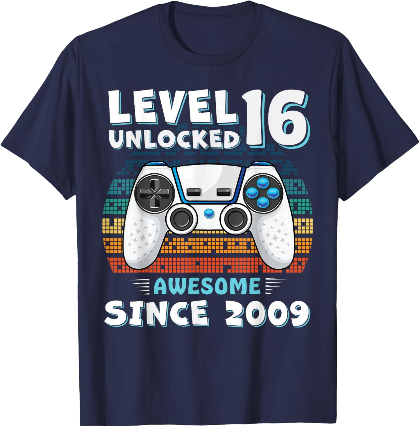 16 Year Old BDay Decorations Son Boy 16yr 2009 16th Birthday T-Shirt - T-Shirt | Navy