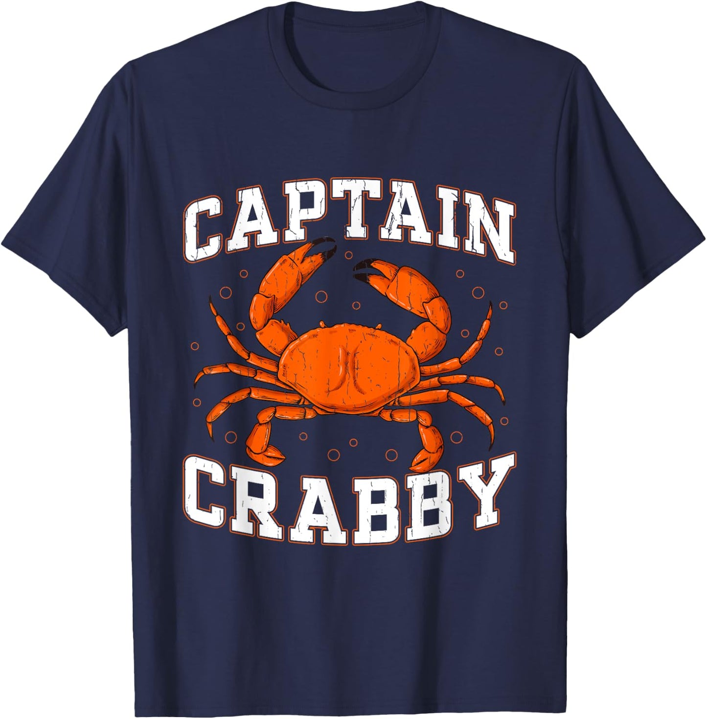 Captain Crabby - Crustacean Crabber T-Shirt - T-Shirt | Navy