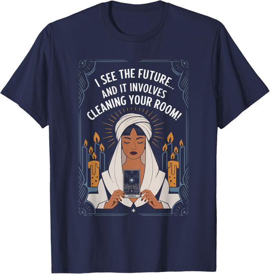 Tarot Card Reading Occult Dark Magic Tarot Reader Mom T-Shirt - T-Shirt | Navy