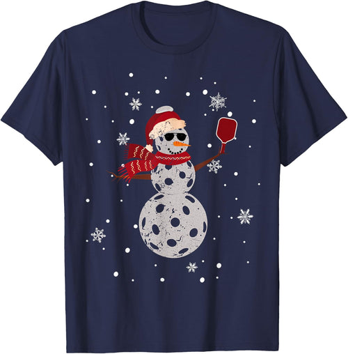 Santa Hat Snowman Family Xmas Matching Pickleball Christmas