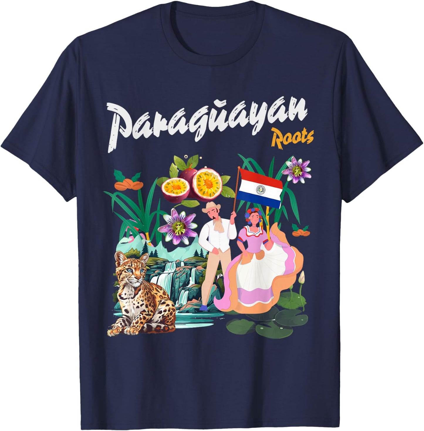 Paraguayan Flag Outfit Idea For Kids & Paraguayan Roots T-Shirt - T-Shirt | Navy