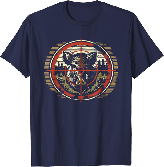 Hunting Wildlife Fishing Outdoors Deer Animal Forest Hunt T-Shirt - T-Shirt | Navy