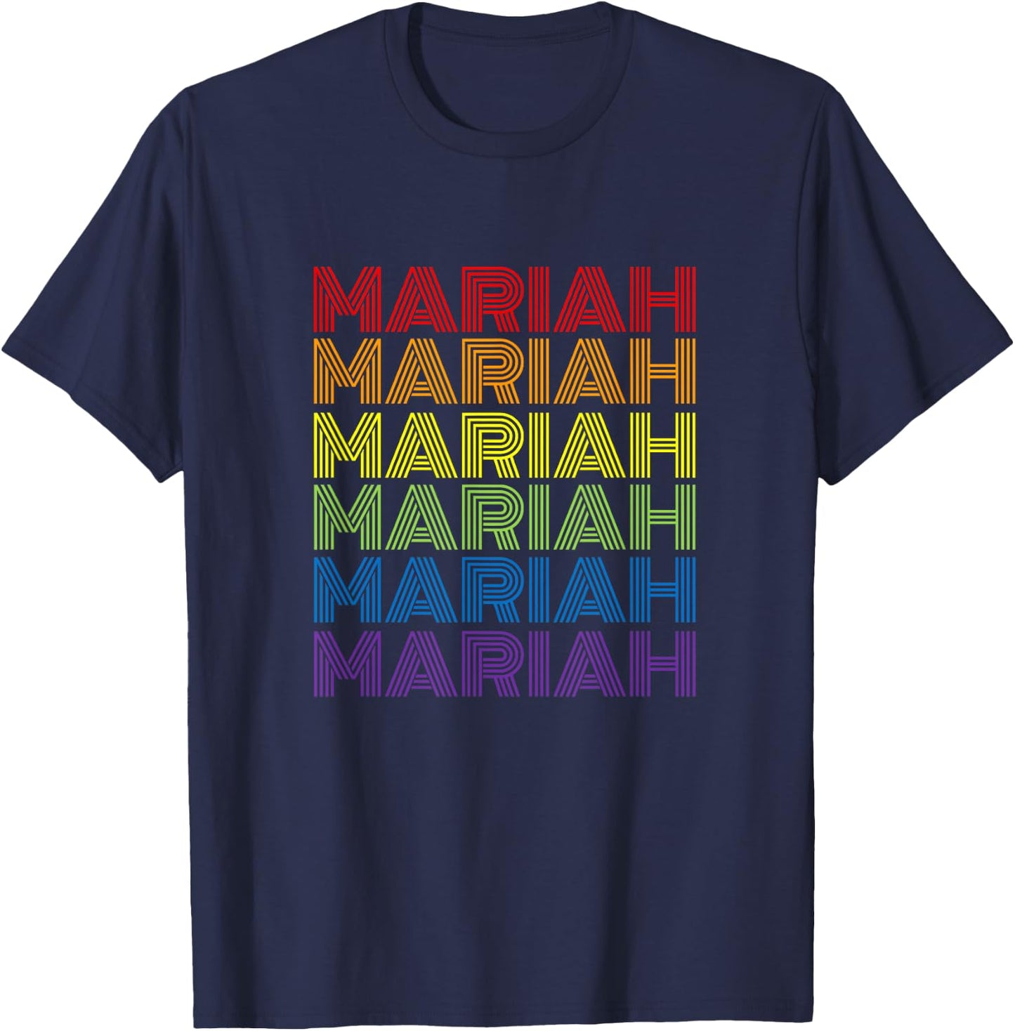 Retro Style Mariah Rainbow T-Shirt - T-Shirt | Navy