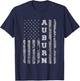 Auburn, Alabama, American Flag T-Shirt - T-Shirt | Navy