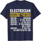 Electrician Clothing Hourly Rat Electrician Hourly Rate T-Shirt - T-Shirt | Navy