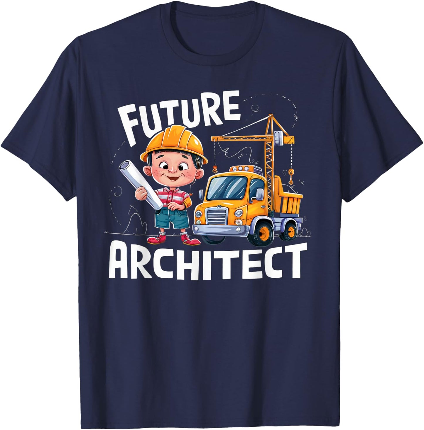 Future Architect Costume Pretend Play Kids Design T-Shirt - T-Shirt | Navy