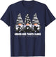 Ehlers Danlos Syndrome Awareness Month Zebra Ribbon Gnomies T-Shirt - T-Shirt | Navy