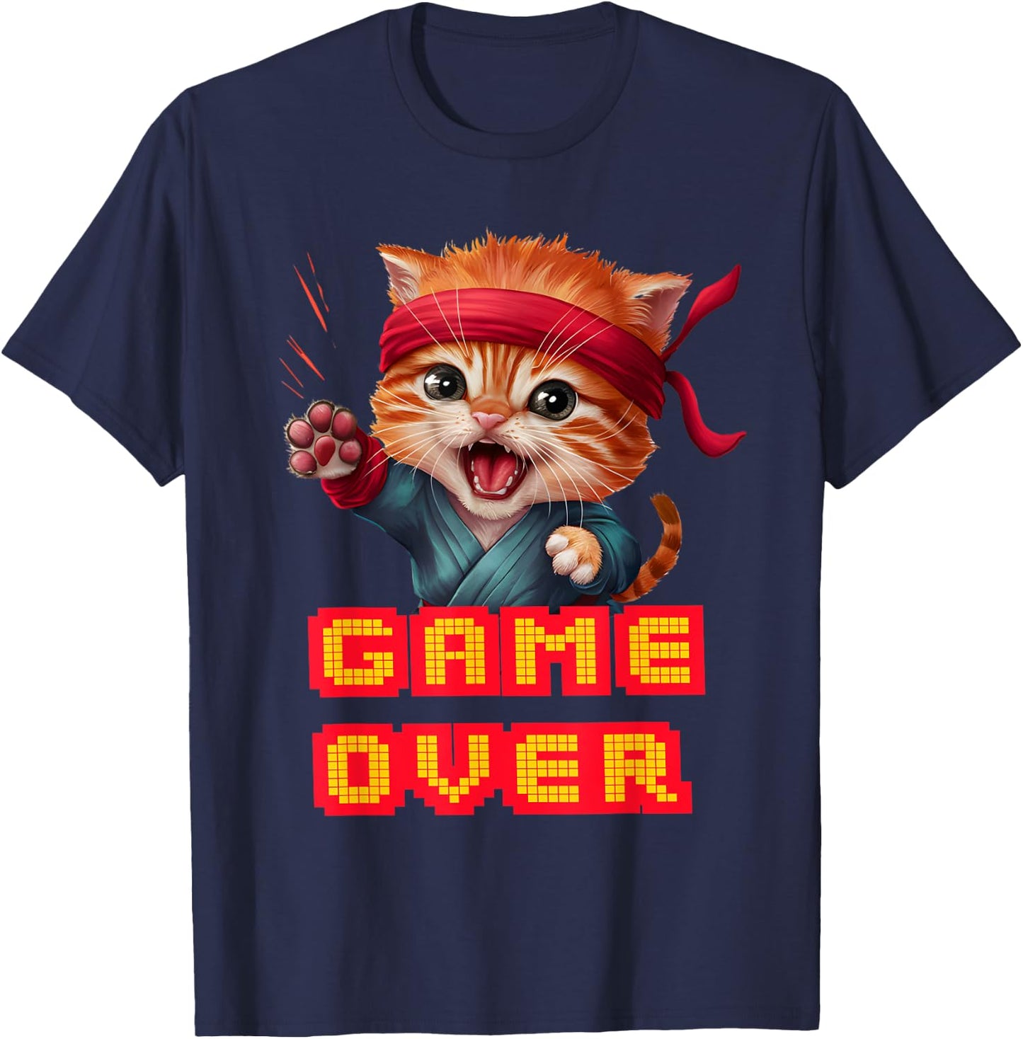 Be A Roaring Kitty Game The Stop Orange Bandana Meme T-Shirt - T-Shirt | Navy