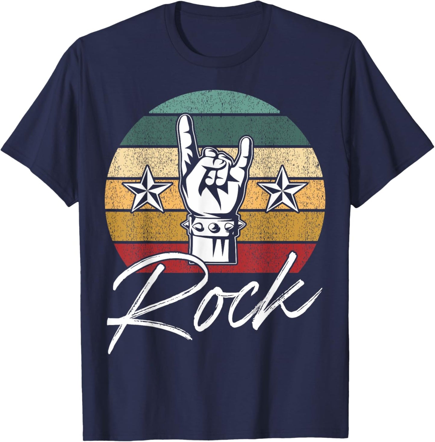 Rock Musicians Rock Music Fans Classic Rock Music Lovers T-Shirt - T-Shirt | Navy