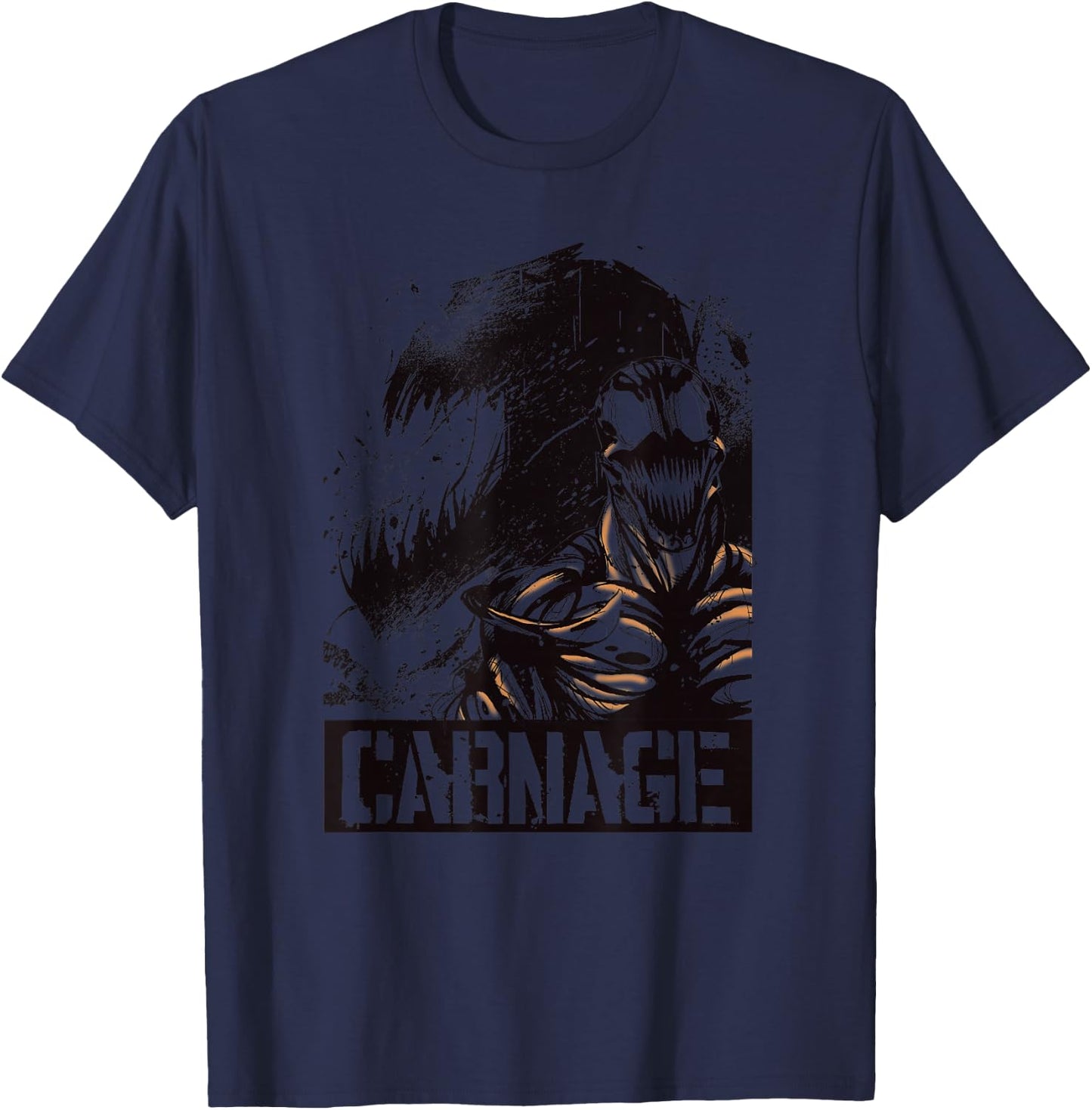 Marvel Carnage Shadow Comic Silhouette Poster T-Shirt - T-Shirt | Navy