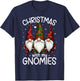 Christmas With My Gnomies Xmas Family Gnome Winter Holiday T-Shirt - T-Shirt | Navy